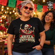 Abuela Fiesta Queen T Shirt Black — Lifestyle creative
