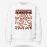 Abuela Is Here To Pari Fiesta Stitch Sweater White — product mockup