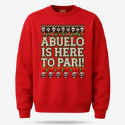 Abuelo Is Here To Pari Fiesta Stitch Sweater Red — product mockup