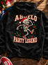 Abuelo Party Legend Hoodie Black — Flatlay creative