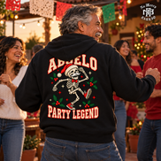 Abuelo Party Legend Hoodie Black — Lifestyle creative