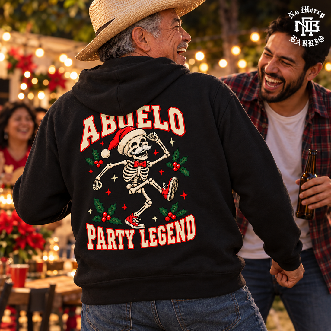Abuelo Party Legend Hoodie Black — Lifestyle creative