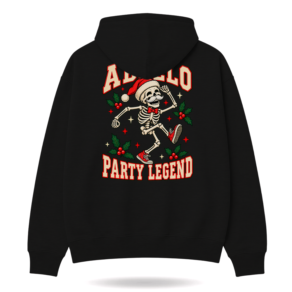 Abuelo Party Legend Hoodie Black — product mockup