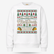 All I Want For Christmas Is Tacos Fiesta Knit Sweater White — product mockup