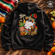 Boo-rracha Marigold Fiesta Hoodie Black — Flatlay creative