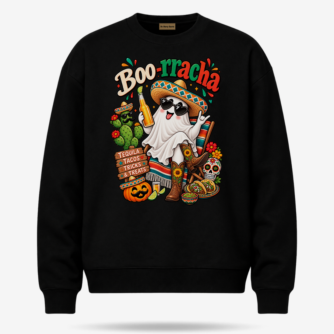 Boo-rracha Marigold Fiesta Sweater Black — product mockup