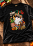 Boo-rracha Marigold Fiesta T Shirt Black — Flatlay creative