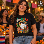 Boo-rracha Marigold Fiesta T Shirt Black — Lifestyle creative