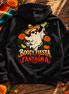 Boozy Fiesta Fantasma Hoodie Black — Flatlay creative