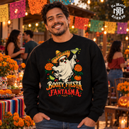Boozy Fiesta Fantasma Sweater Black — Lifestyle creative