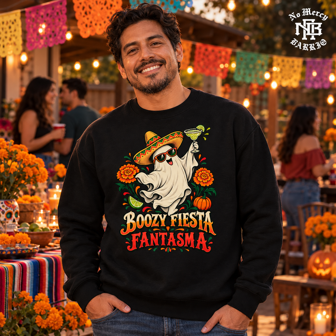 Boozy Fiesta Fantasma Sweater Black — Lifestyle creative