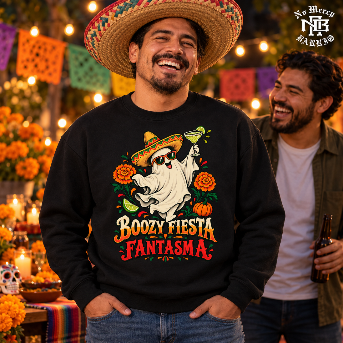 Boozy Fiesta Fantasma Sweater Black — Lifestyle creative