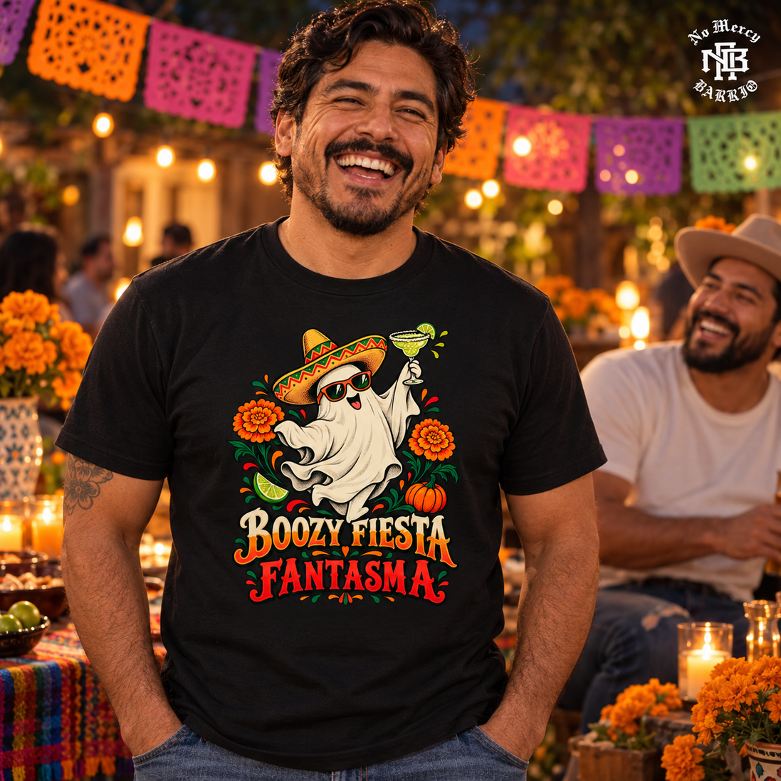 Boozy Fiesta Fantasma T Shirt Black — Lifestyle creative