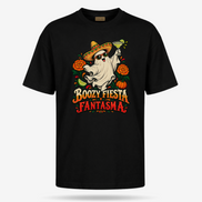 Boozy Fiesta Fantasma T Shirt Black — product mockup