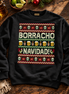 Borracho Navidad Cantina Knit Sweater Black — Flatlay creative