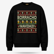 Borracho Navidad Cantina Knit Sweater Black — product mockup