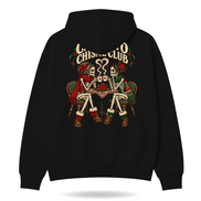 Cafecito Chisme Club Hoodie Black — product mockup