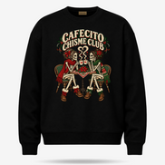Cafecito Chisme Club Sweater Black — product mockup