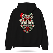 Calavera Claus Christmas Hoodie Black — product mockup