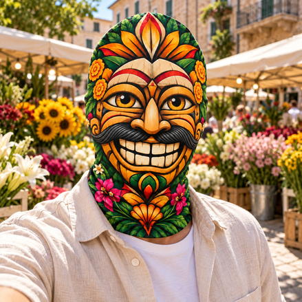Sol Sonriente Balaclava Mask