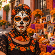 Catrina de Otono Balaclava Mask