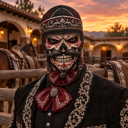 Charro de Medianoche Balaclava Mask