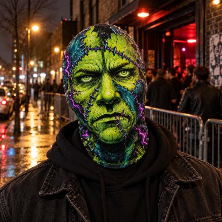 Voltaje Verde Balaclava Mask