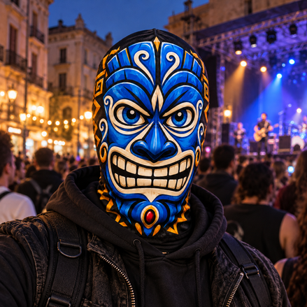 Sonrisa Azul Balaclava Mask