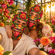 Fiera Floral Ski Mask