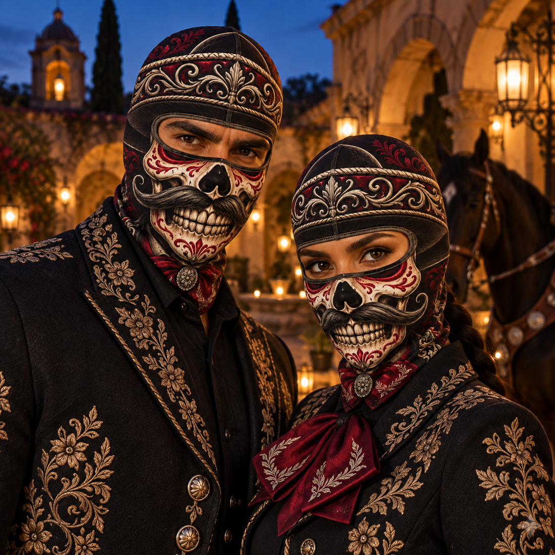 Charro de Medianoche Ski Mask