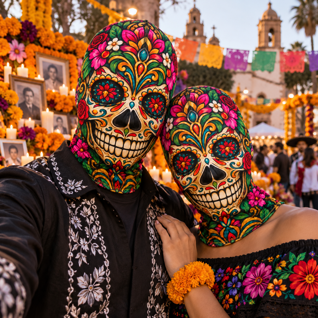 Calavera de Fiesta Balaclava Mask
