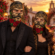 Charro de Rosas Ski Mask