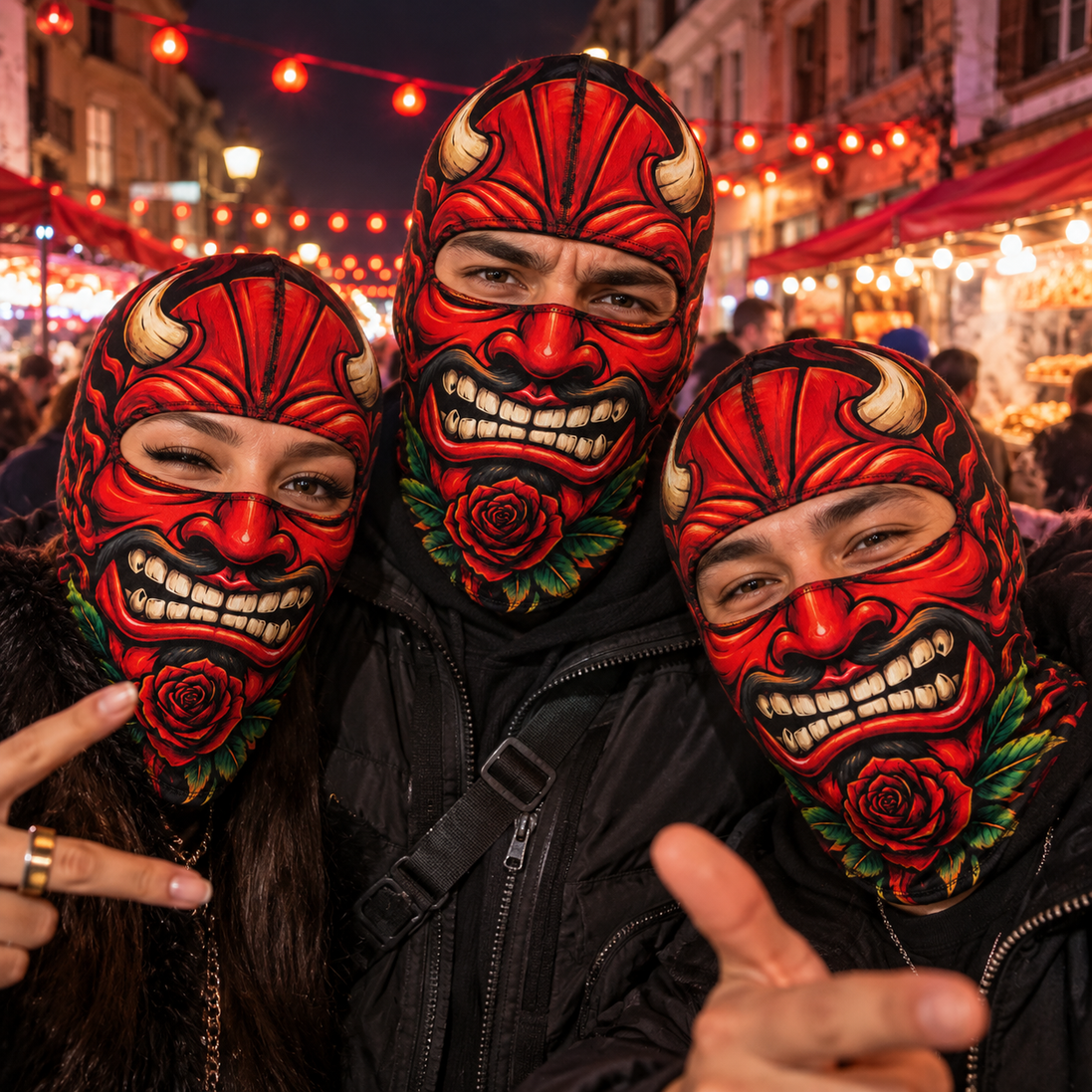 Diablito Rojo Ski Mask