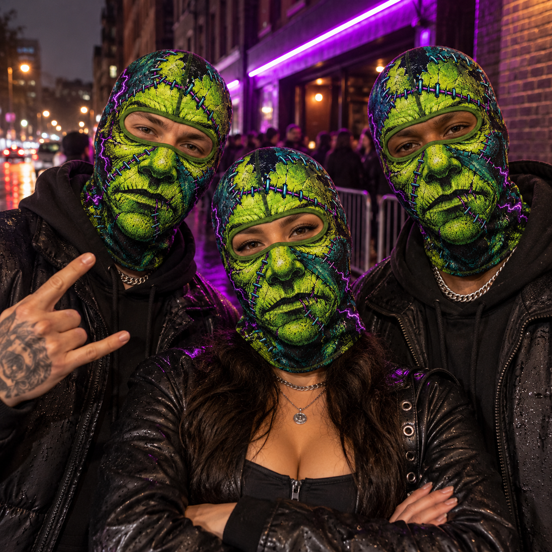 Voltaje Verde Ski Mask