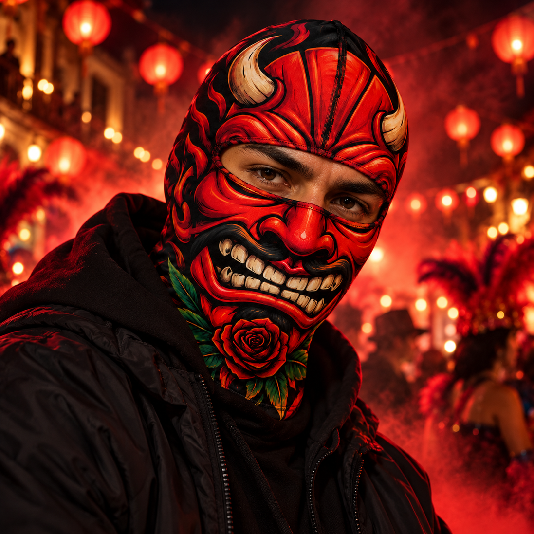 Diablito Rojo Ski Mask
