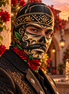 Charro de Rosas Ski Mask