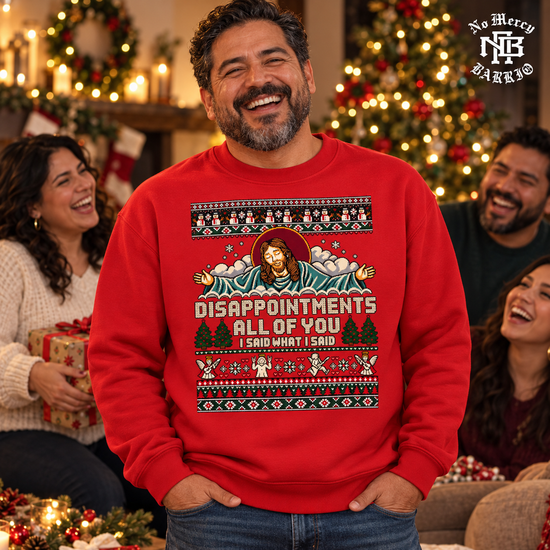 Disappointments All Of You Holy Night Knit Sweater Red — Lifestyle creative