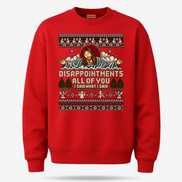 Disappointments All Of You Holy Night Knit Sweater Red — product mockup