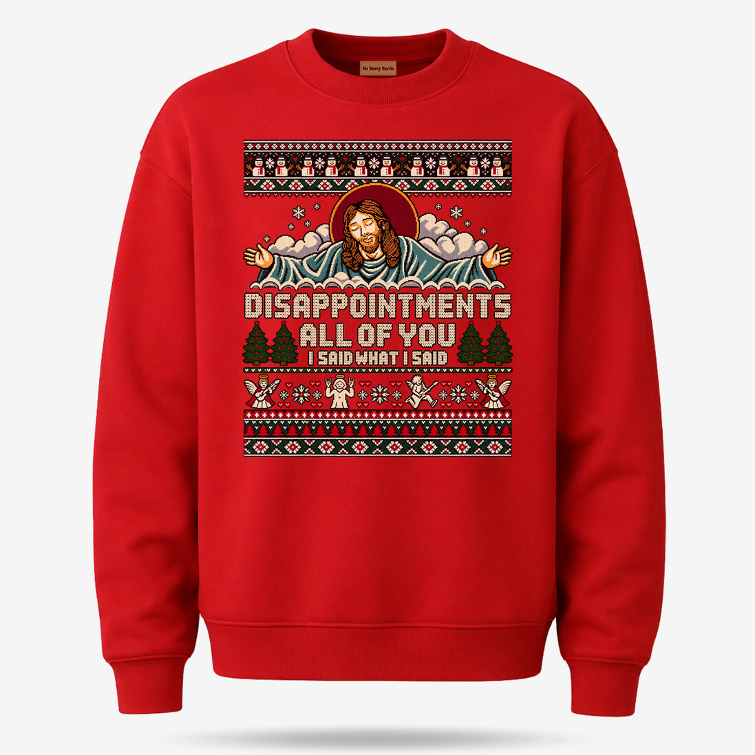 Disappointments All Of You Holy Night Knit Sweater Red — product mockup