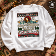 Disappointments All Of You Holy Night Knit Sweater White — Flatlay creative
