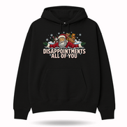 Disappointments All Of You Santa Side Eye Hoodie Black — product mockup