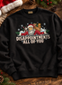 Disappointments All Of You Santa Side Eye Sweater Black — Flatlay creative