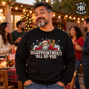 Disappointments All Of You Santa Side Eye Sweater Black — Lifestyle creative