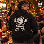 El Rockero Santa – Navidad Old School Hoodie Black — Lifestyle creative