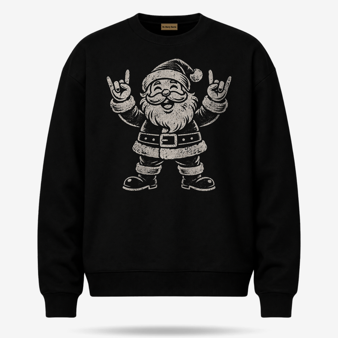 El Rockero Santa – Navidad Old School Sweater Black — product mockup