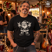El Rockero Santa – Navidad Old School T Shirt Black — Lifestyle creative