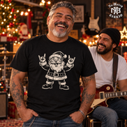 El Rockero Santa – Navidad Old School T Shirt Black — Lifestyle creative