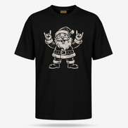 El Rockero Santa – Navidad Old School T Shirt Black — product mockup
