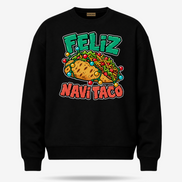 Feliz Navi Taco Cantina Lights Sweater Black — product mockup