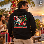 Feliz Navidad Beach Siesta Edition Hoodie Black — Lifestyle creative
